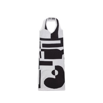 ABSTRACT HALTER NECK DRESS